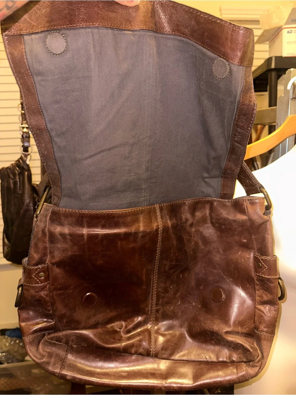 CLOSING SALE Fossil Vintage Leather Laptop Messenger Bag REHAB DELETE 6/30